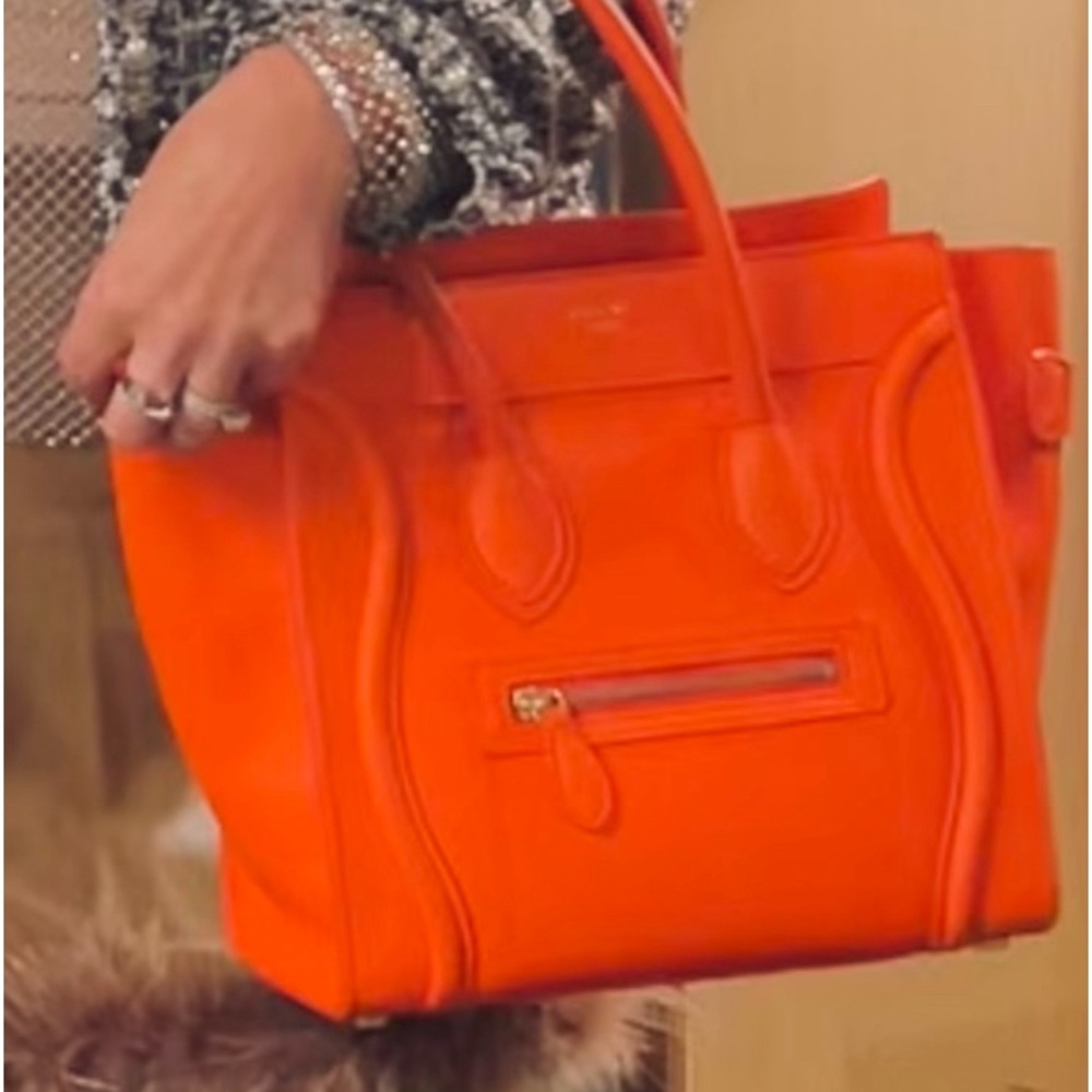 🔥❤️CELINE MICRO LUGGAGE HANDBAG IN DRUMMED CALFSKIN. ABSOLUTELY GORGEOUS RARE - Picture 14 of 16